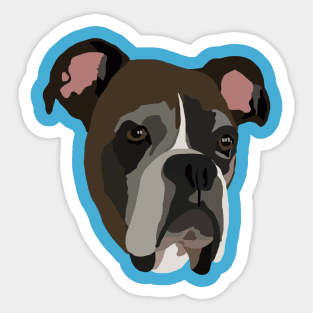 Boxer Dog Brown Sticker